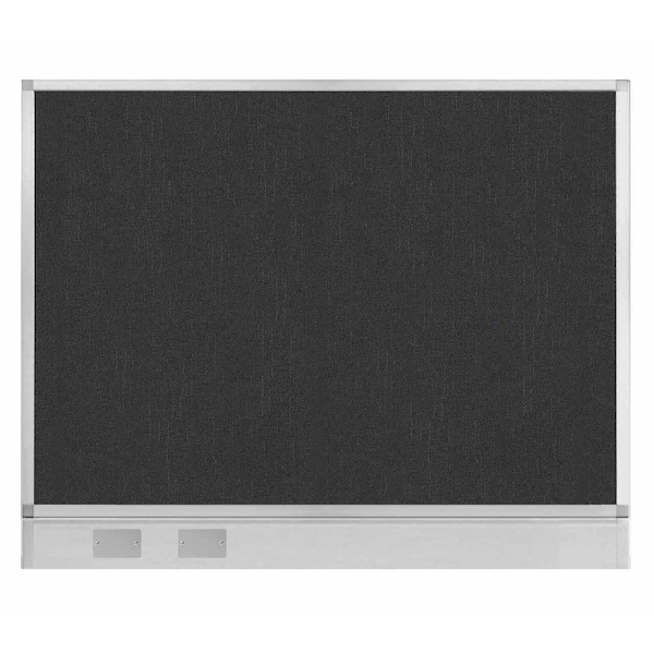 Hush Panel Configurable Cubicle Partition 5' x 4' Black Fabric w/ Cable Channel